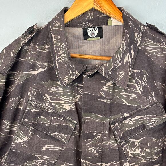 Vietnam Tiger Stripe BDU Tactical Jacket SWAT XXL Camo Outdoor Gear Mens - Picture 4 of 9